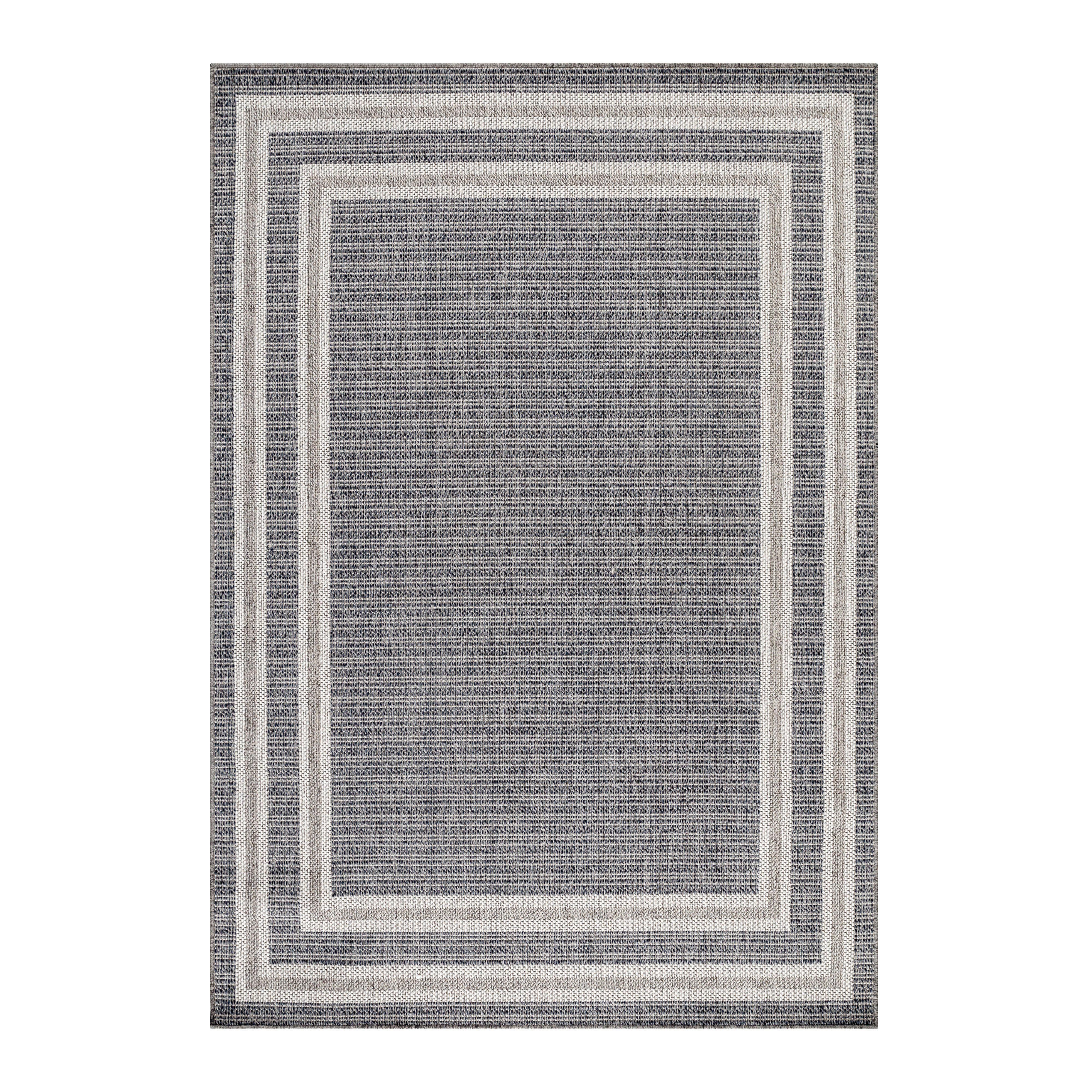 Flachwebeteppich Aruba Grau ca. 80x150cm - Grau, Design, Textil (80/150cm)