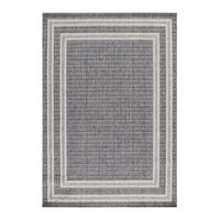 Flachwebeteppich Aruba Grau ca. 80x150cm - Grau, Design, Textil (80/150cm)