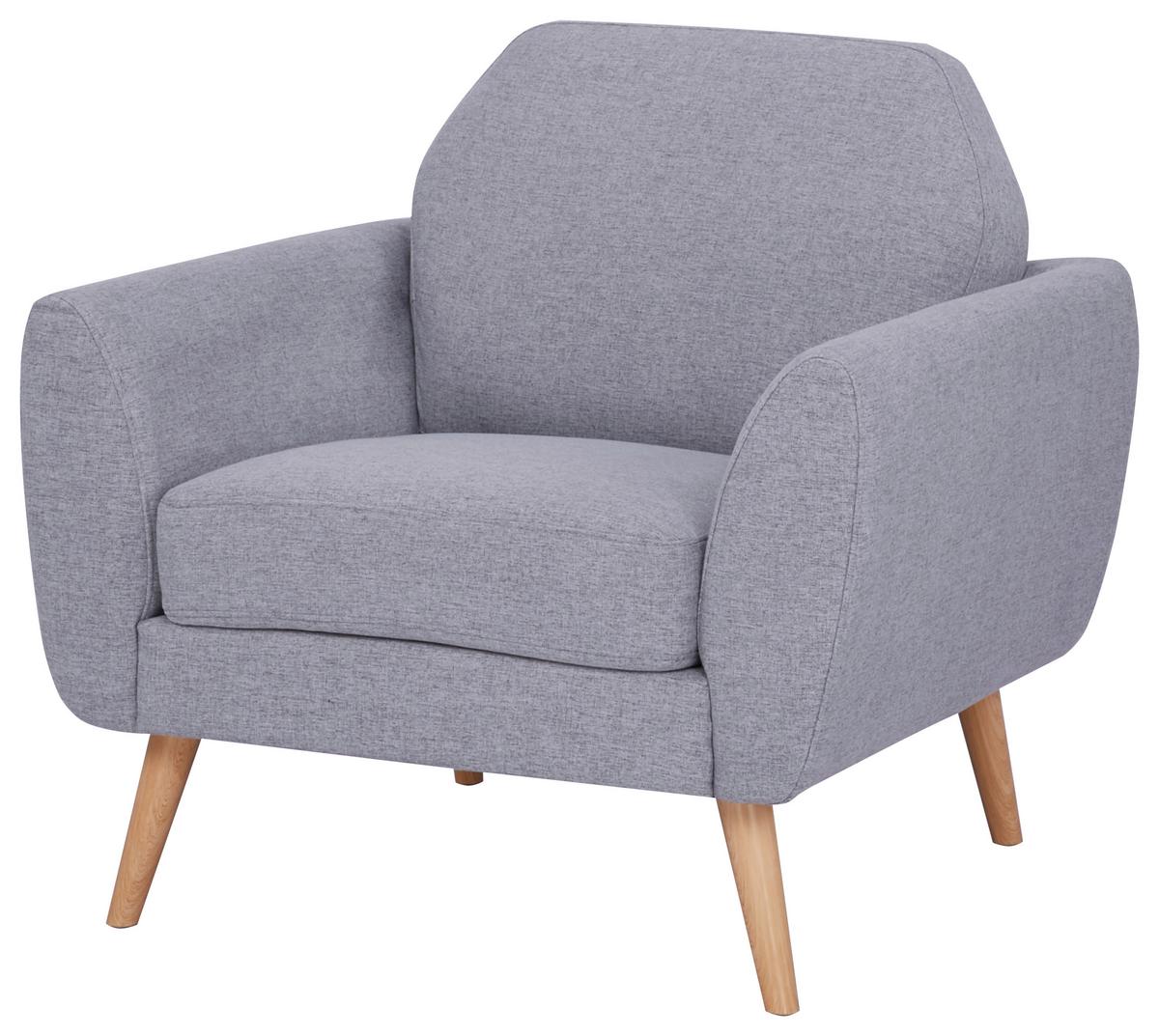 Fotoliu BROOKE - gri, Modern, lemn/textil (82/80/78cm) - Ondega