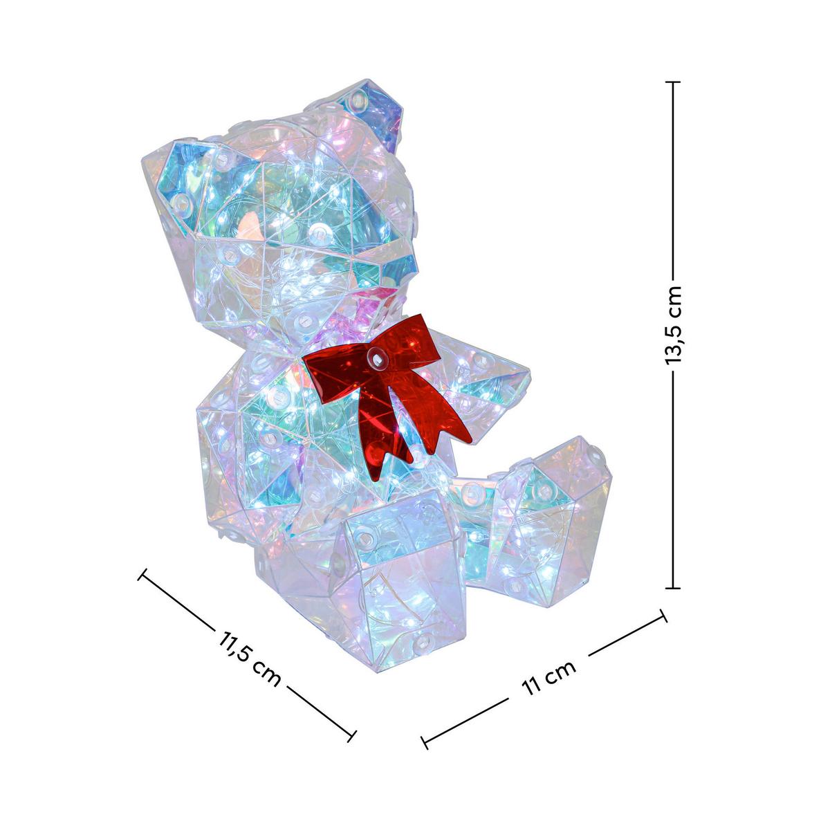 LED-Dekoleuchte Giga Pearl Effekt max. 1,6 Watt - Transparent/Rot, MODERN, Kunststoff (11/11,5/13,5cm) - Mömax