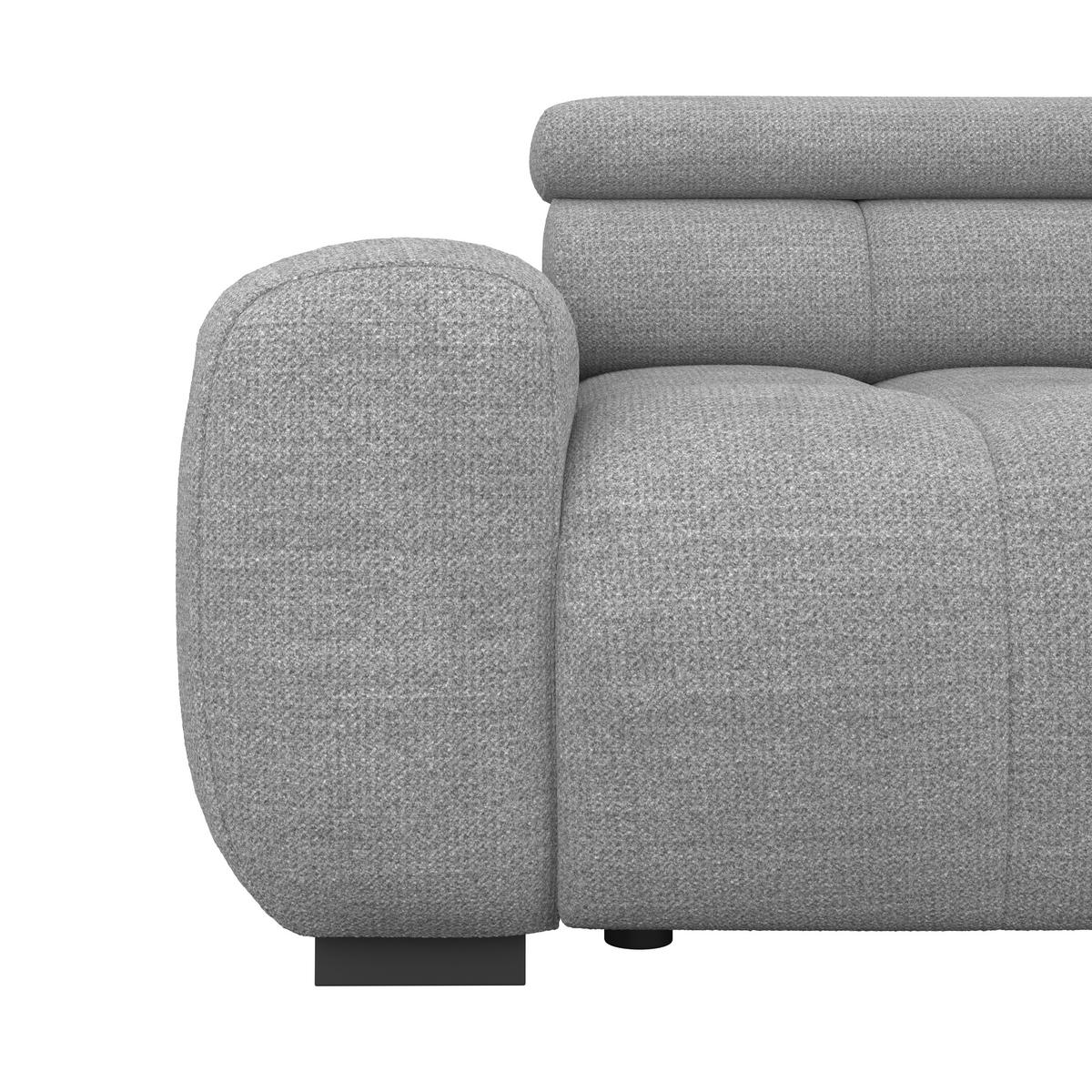 Velika Sofa Bull - siva/crna, Trend, tekstil/plastika (248/77-97/108cm) - Luca Bessoni