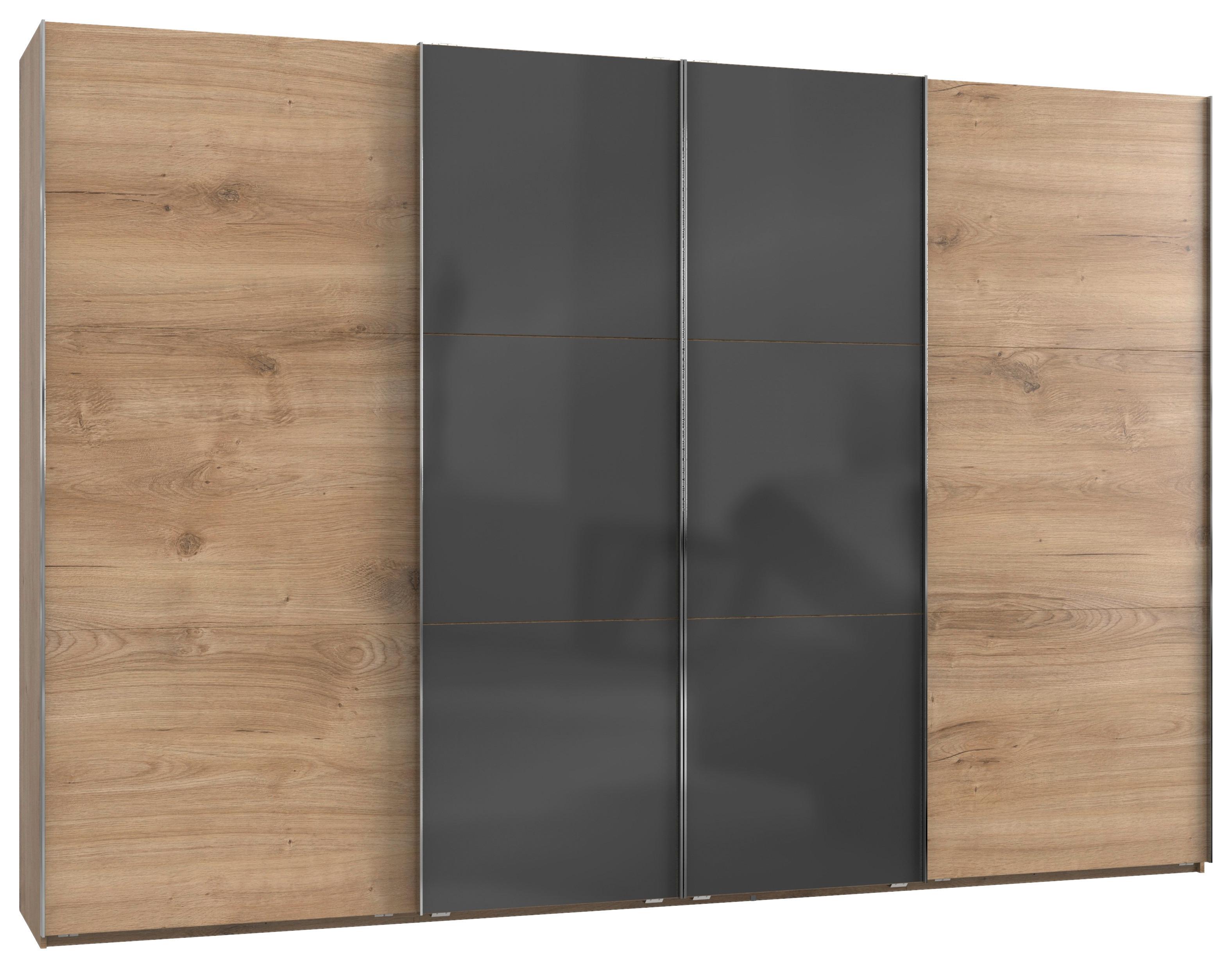 Ormar  S Kliznim Vratima Level 36c - siva/boje hrasta, Moderno, drvni materijal (350/236/65cm) - Modern Living