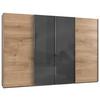 Ormar  S Kliznim Vratima Level 36c - siva/boje hrasta, Moderno, drvni materijal (350/236/65cm) - Modern Living