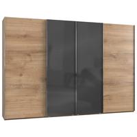 Ormar  S Kliznim Vratima Level 36c - siva/boje hrasta, Moderno, drvni materijal (350/236/65cm) - Modern Living