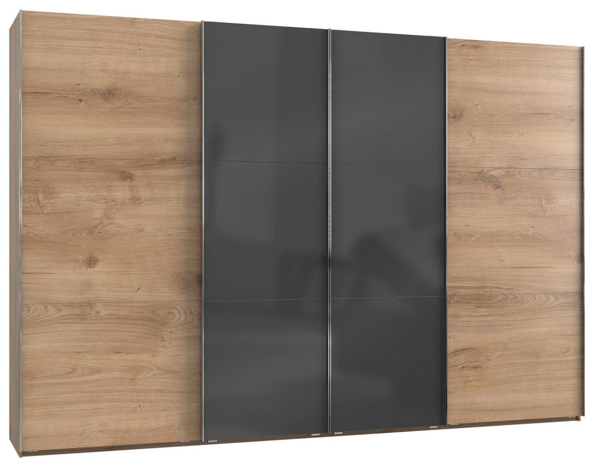 Ormar  S Kliznim Vratima Level 36c - siva/boje hrasta, Moderno, drvni materijal (350/236/65cm) - Modern Living