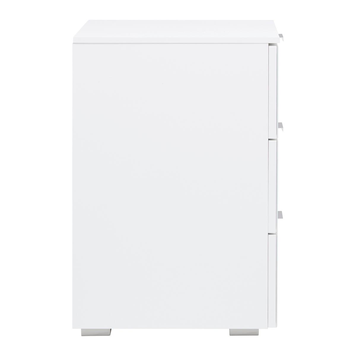 NOPTIERA FIFTY - alb, Konventionell, sticlă/material pe bază de lemn (40/61/42cm) - Premium Living