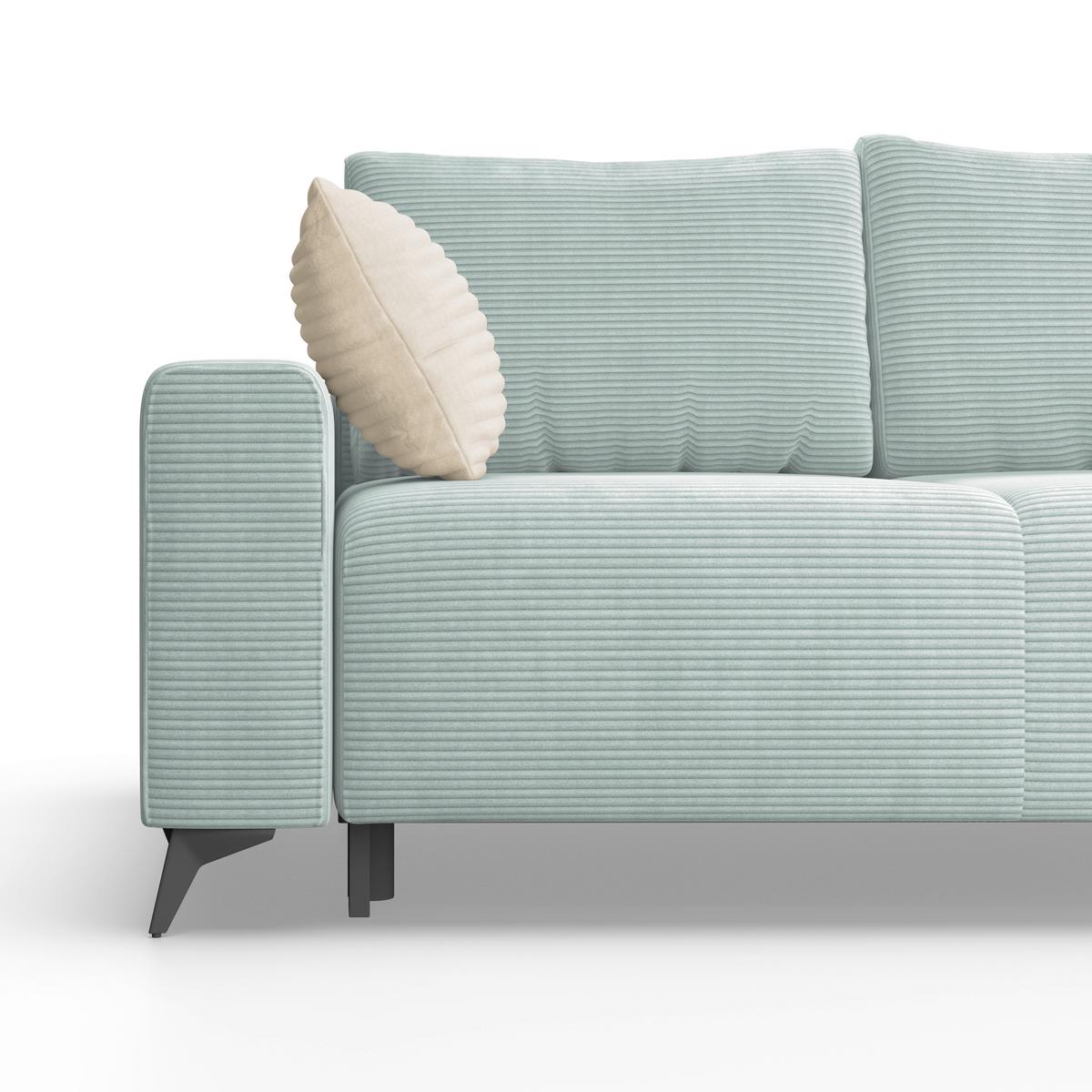 Kutna Garnitura Viktor - boje mente/crna, Moderno, tekstil/metal (270/212cm)