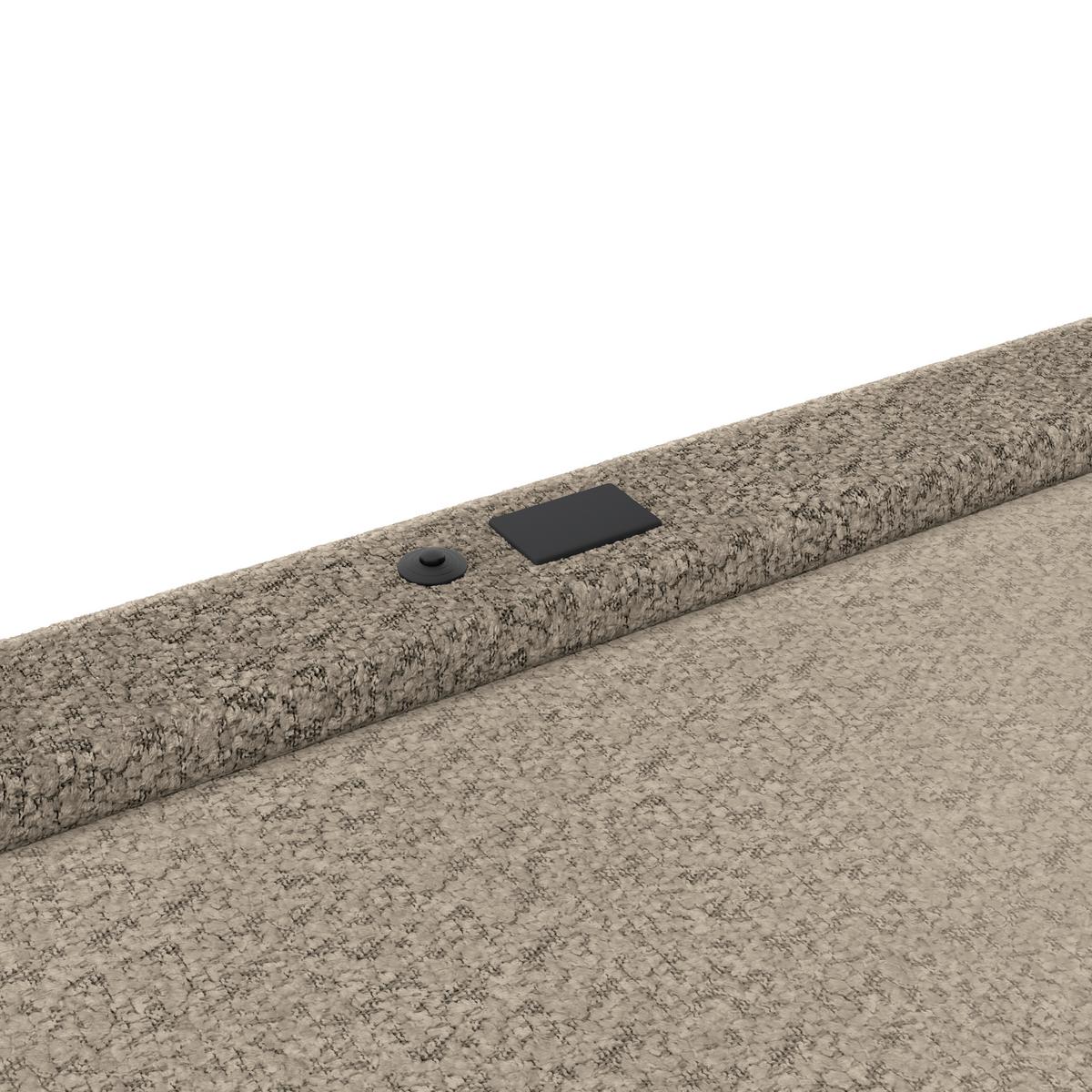 NOPTIERĂ SMILE - taupe, Konventionell, sticlă/lemn (49/58,5/46cm) - Premium Living