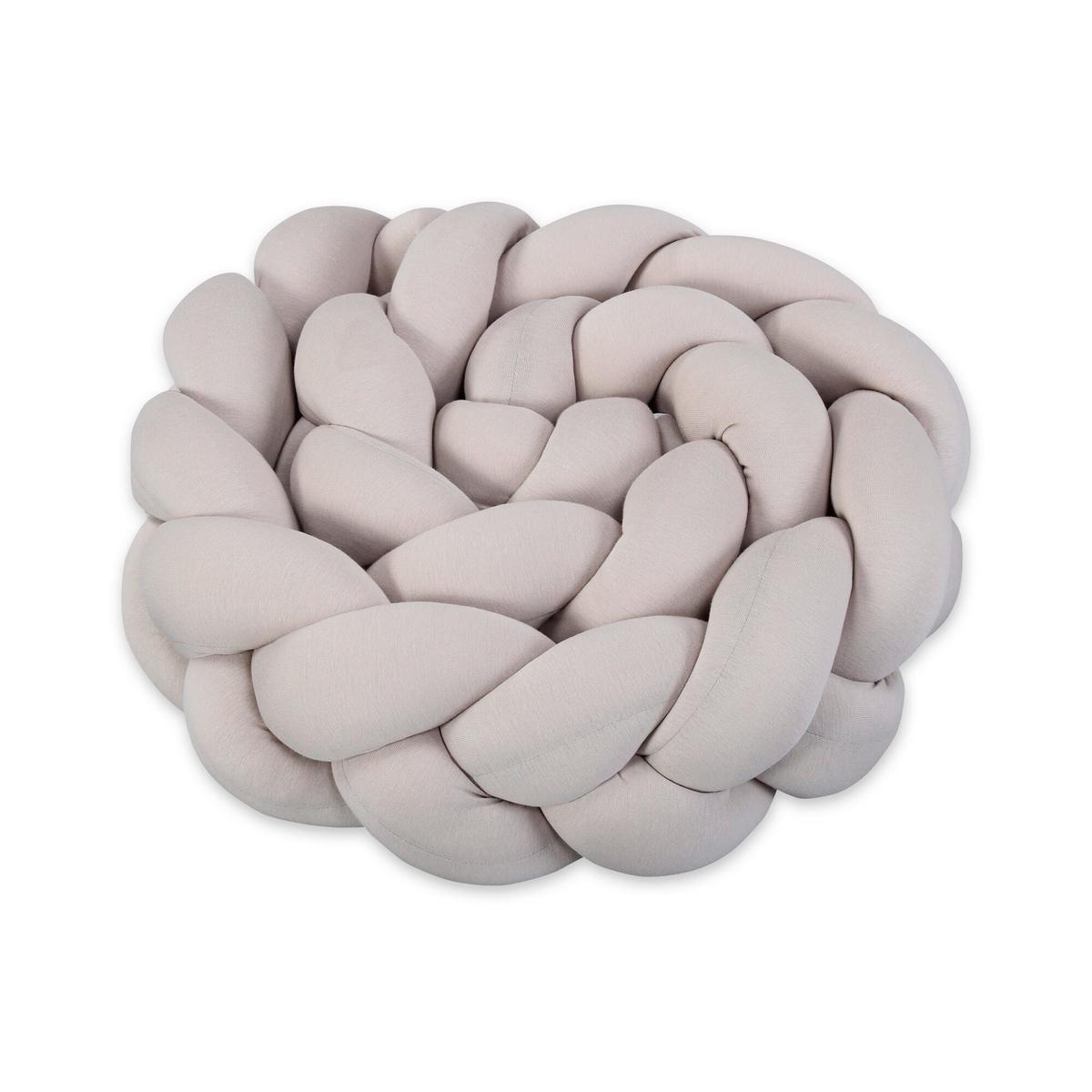 OCHRANIACZ DO ŁÓŻECZKA GEFLOCHTEN - beżowy, Basics, tkanina (200/13/13cm) - Babybay