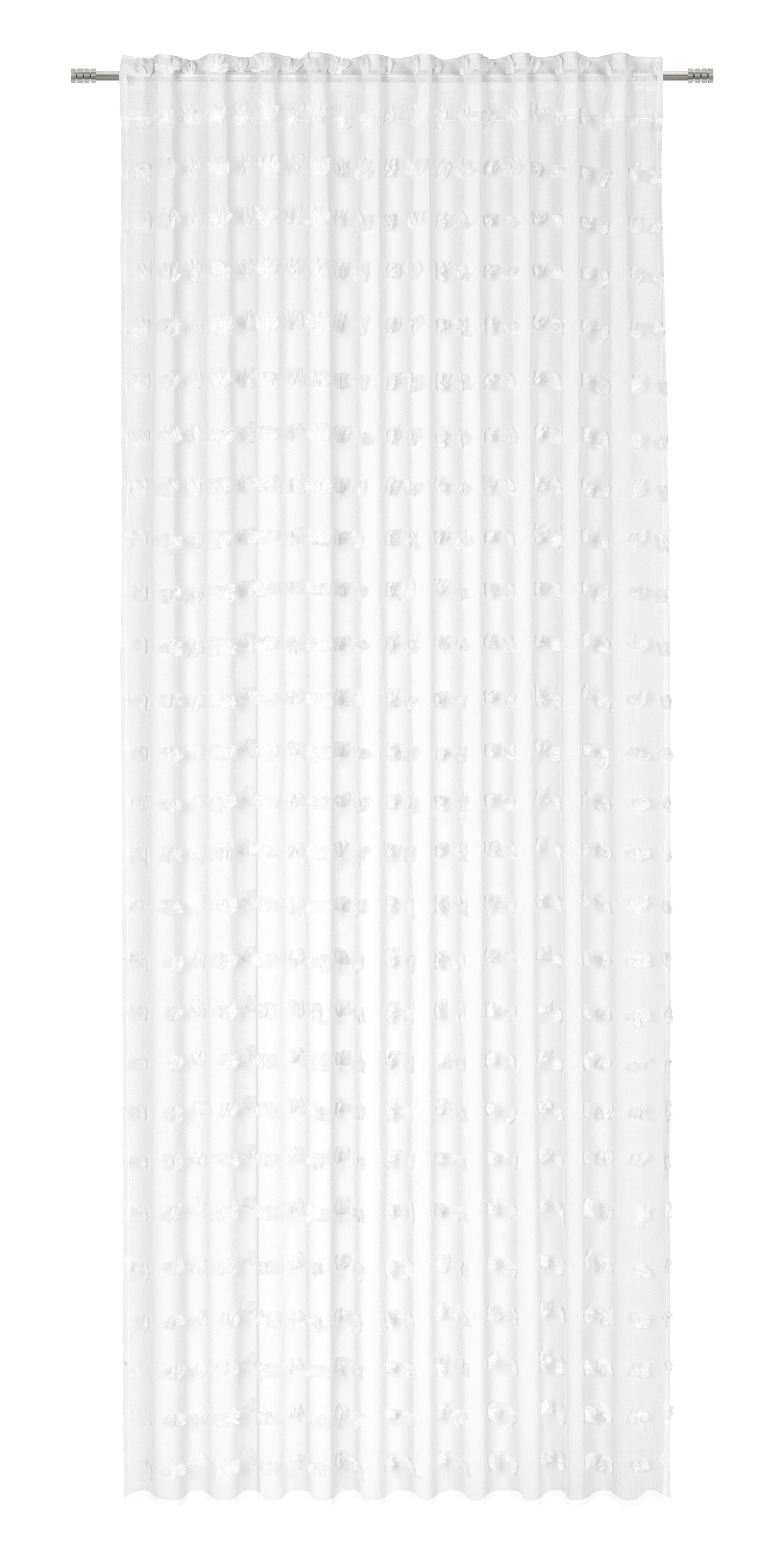 Draperie confecționată Bella - alb, Romantik / Landhaus, textil (140/245cm) - Mömax