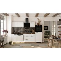 Kuhinjski Blok Brez Aparatov Julia, Bela, Barva Hrasta - črna/barve hrasta, Basics, kovina/leseni material (280cm) - FlexWell