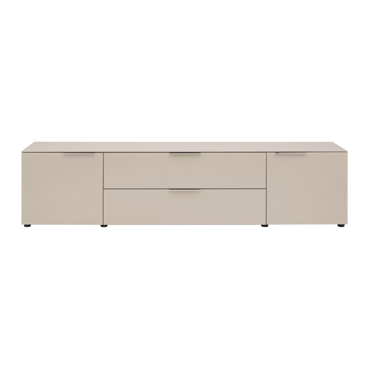 TV-Element Siena Kaschmir - Chromfarben/Kaschmir, MODERN, Glas/Holzwerkstoff (226/55/40cm) - Premium Living