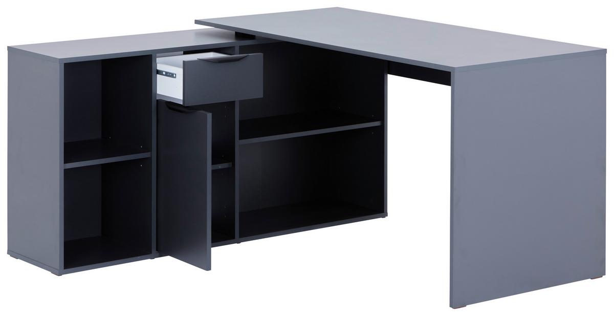 Masă de scris MX 195 - alb/antracit, Modern, material pe bază de lemn (136,8/74,2/135cm) - Modern Living