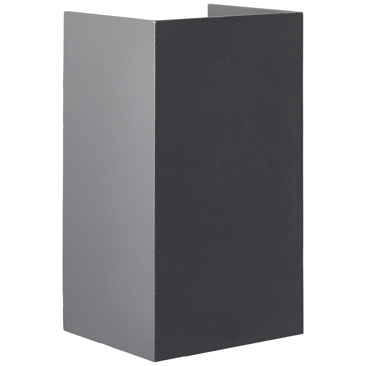 Wandleuchte Hilly Dunkelgrau max. 2x8,3 Watt - Dunkelgrau, Basics, Glas/Metall (6.8/8/13.6cm) - Brilliant