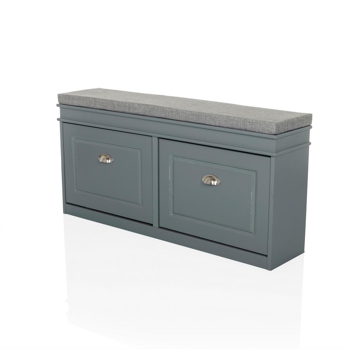 Omara Za Čevlje Estha 2, Siva - srebrne barve/siva, Moderno, kovina/leseni material (104/52/24cm) - MID.YOU