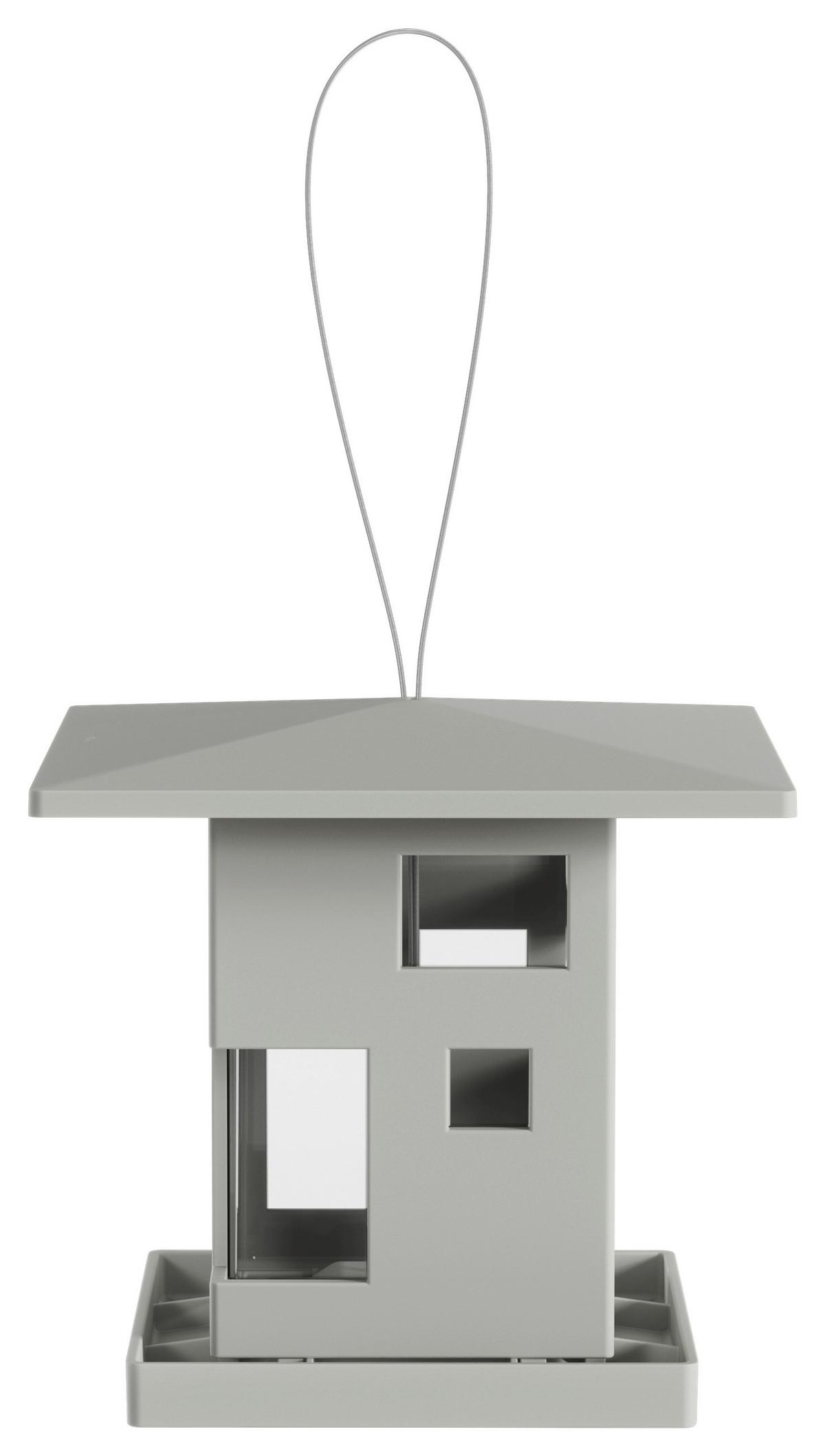 Vogelhaus Grau - Grau, Design, Kunststoff (22,9/21,5/22,9cm) - Umbra