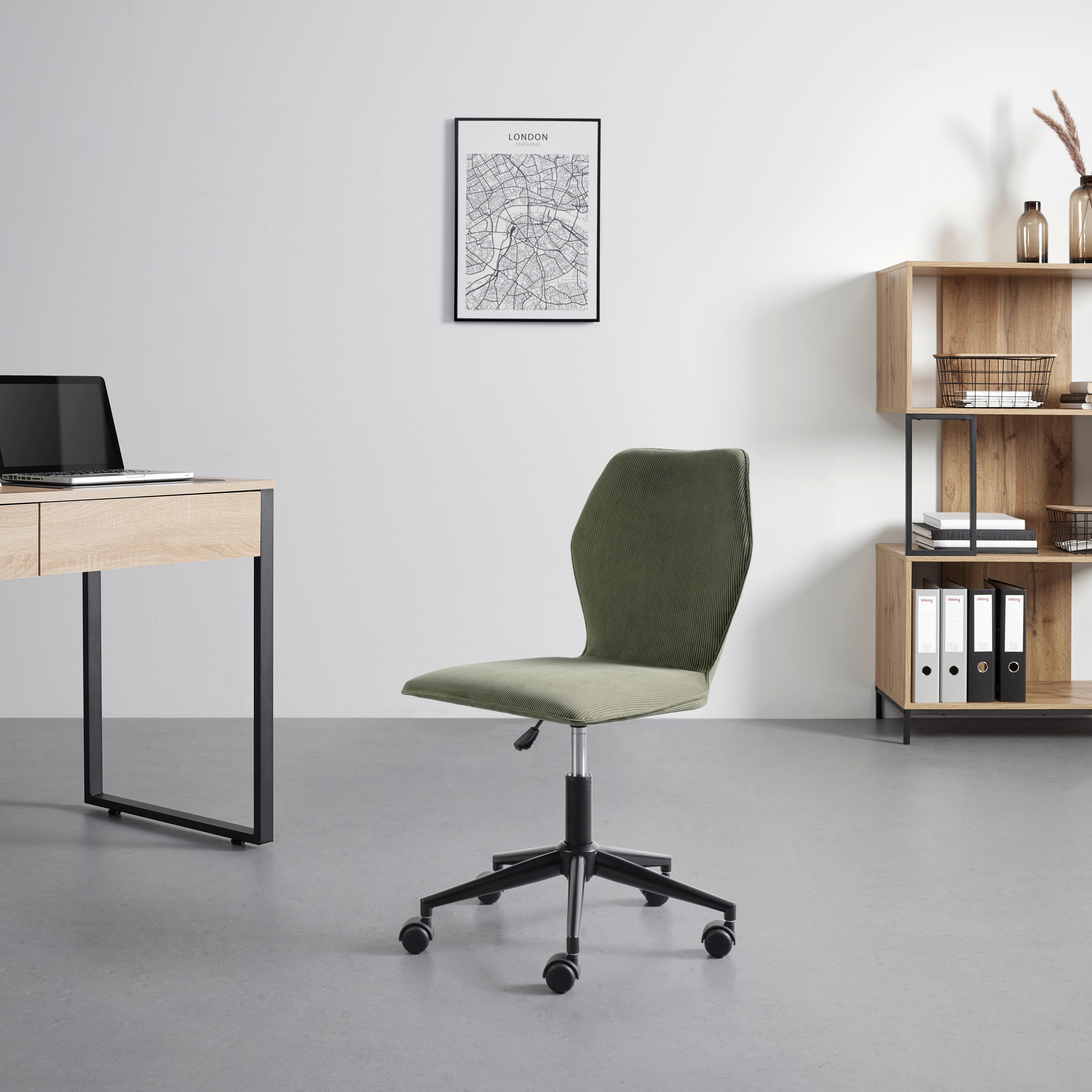 SNURRSTOL LUIGI -EXKLUSIV- - grön/grå, Modern, metall/textil (49/84-94/54cm) - Mömax