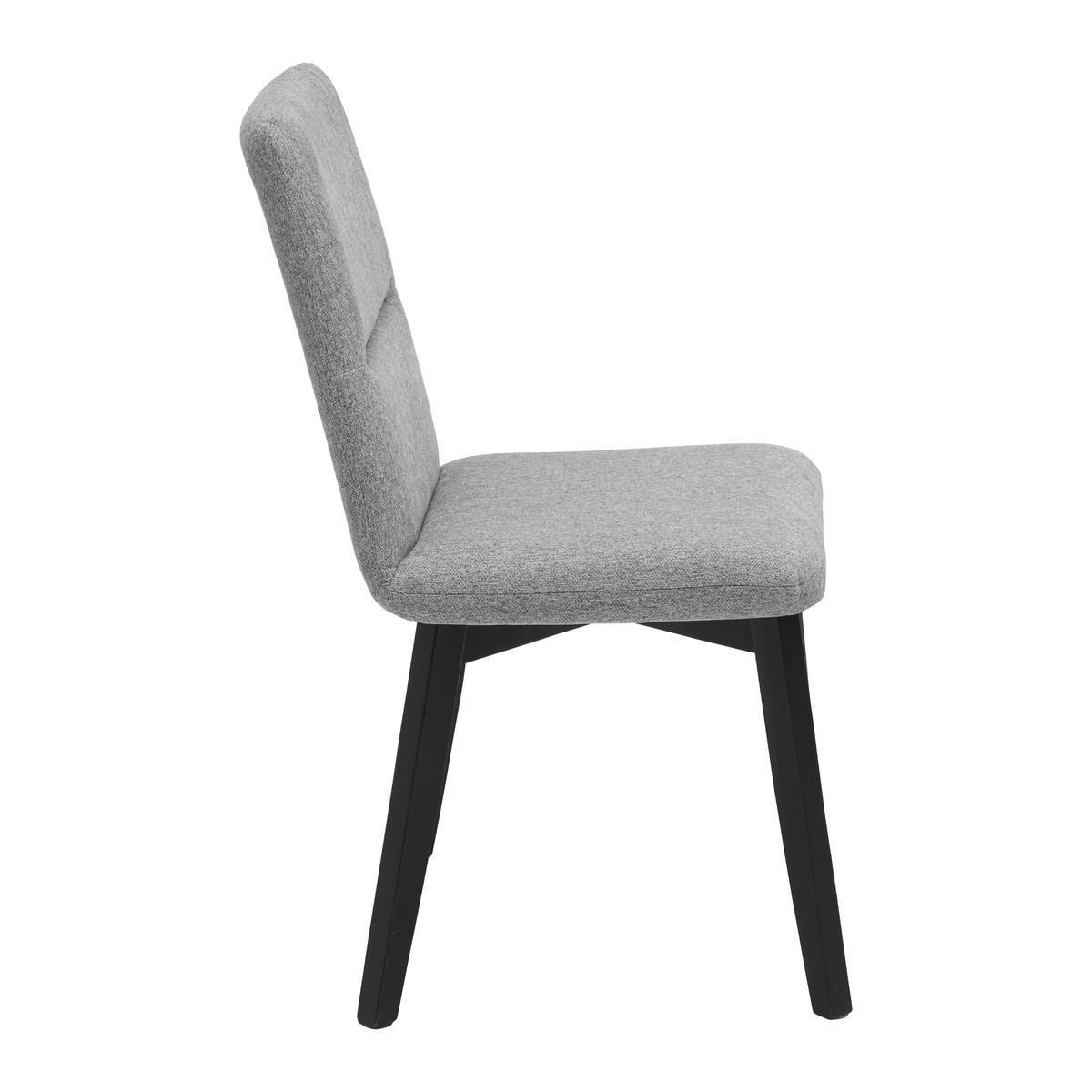 Stuhl Canon in Grau - Schwarz/Grau, Konventionell, Holz/Textil (49/88/61cm) - Mömax