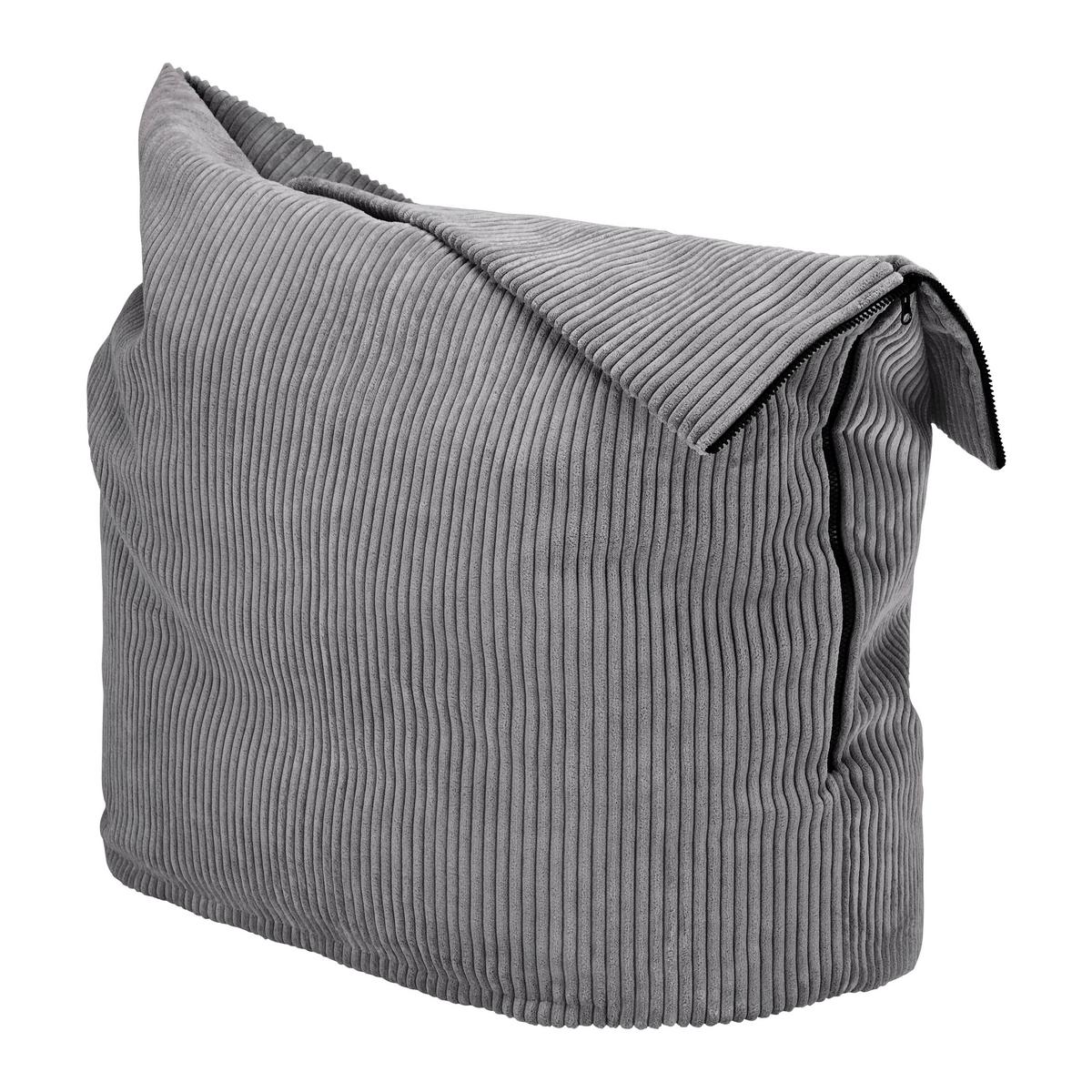 Sitzsack Capri Dunkelgrau Cord - Dunkelgrau, MODERN, Textil (45/50/80cm) - Bessagi Kids