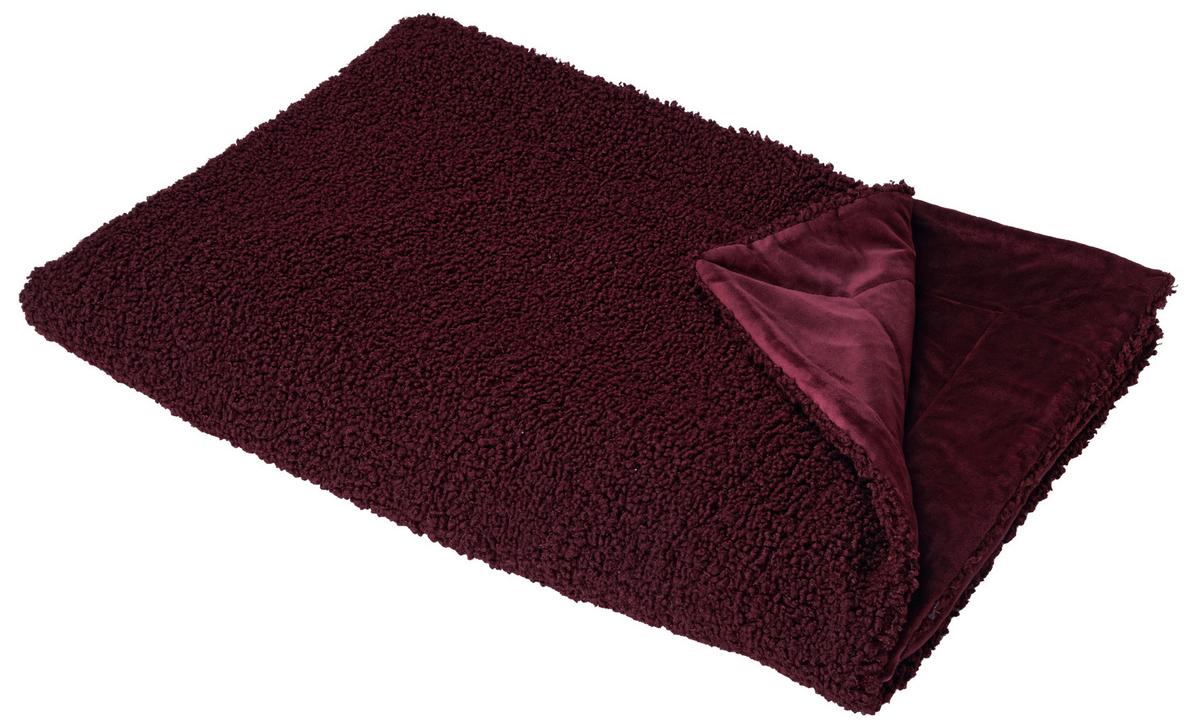 KOC DOMOWY CURLY - bordowy/fioletowy, Design, tkanina (150/200cm) - Novel
