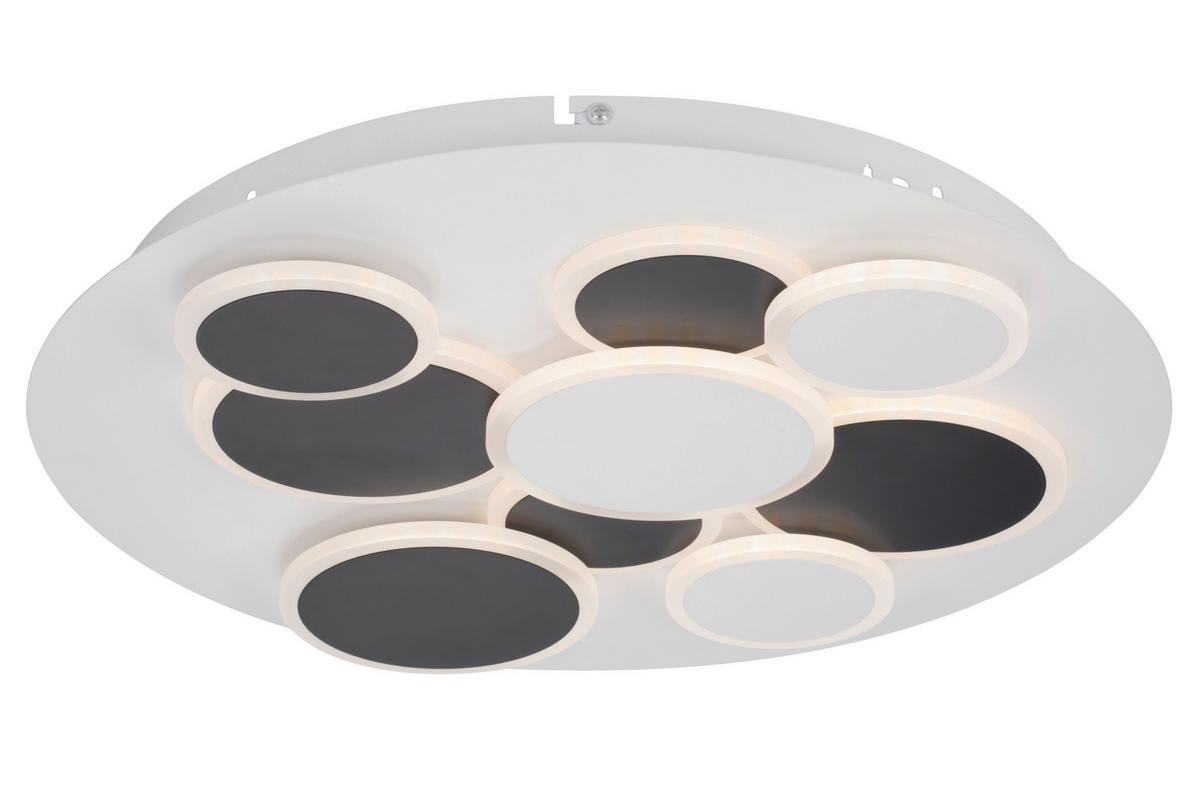 LAMPA SUFITOWA LED BLACKBURN *SBN* - czarny/biały, Trend, tworzywo sztuczne/metal (46,8/6cm) - Novel