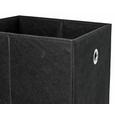 Cutie Pliabilă Cubi - negru, Modern, compozit lemnos/textil (32/32/32cm)