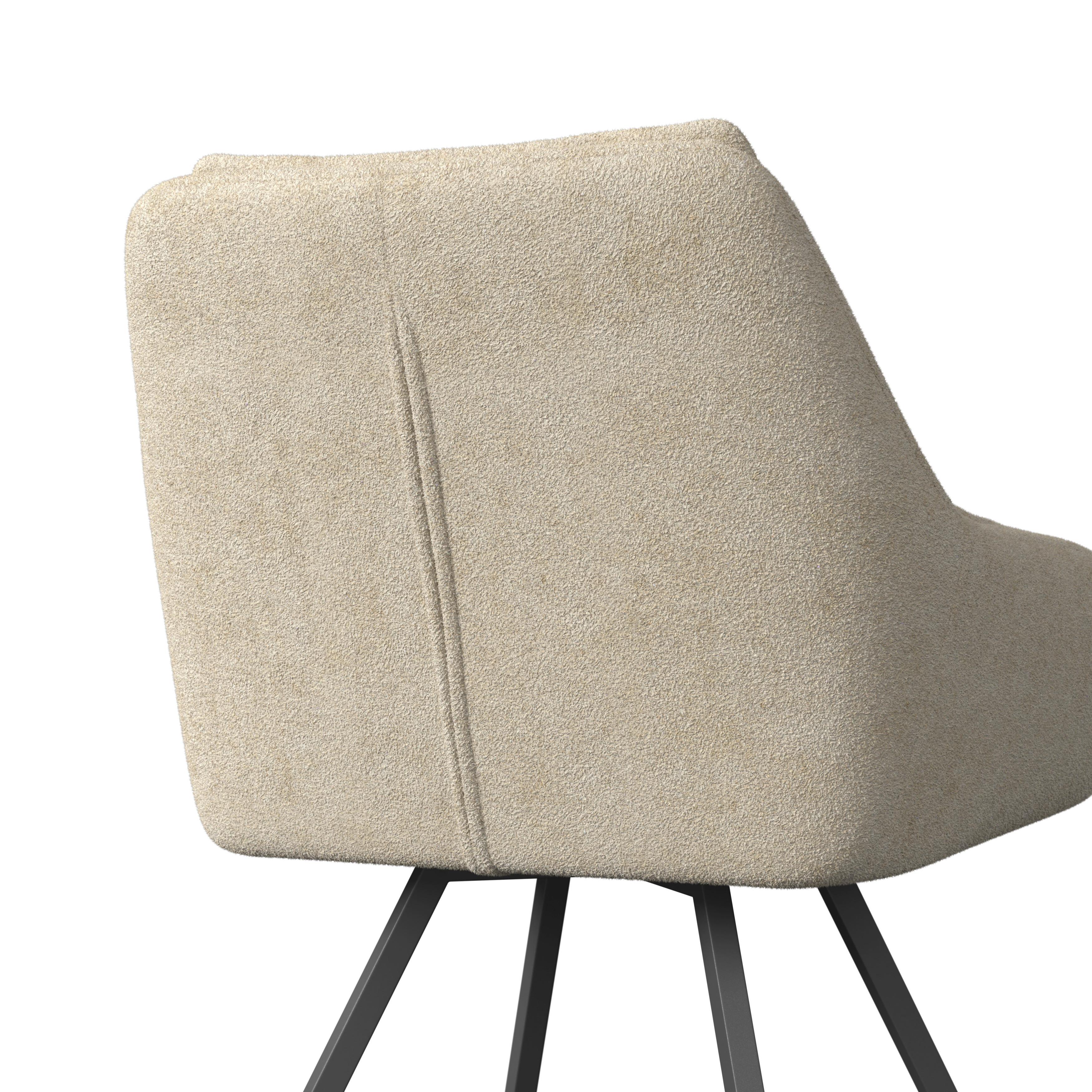 STOL MED ARMSTÖD BILLY - svart/cremefärgad, Modern, metall/trä (64/87/67cm) - Bessagi Home