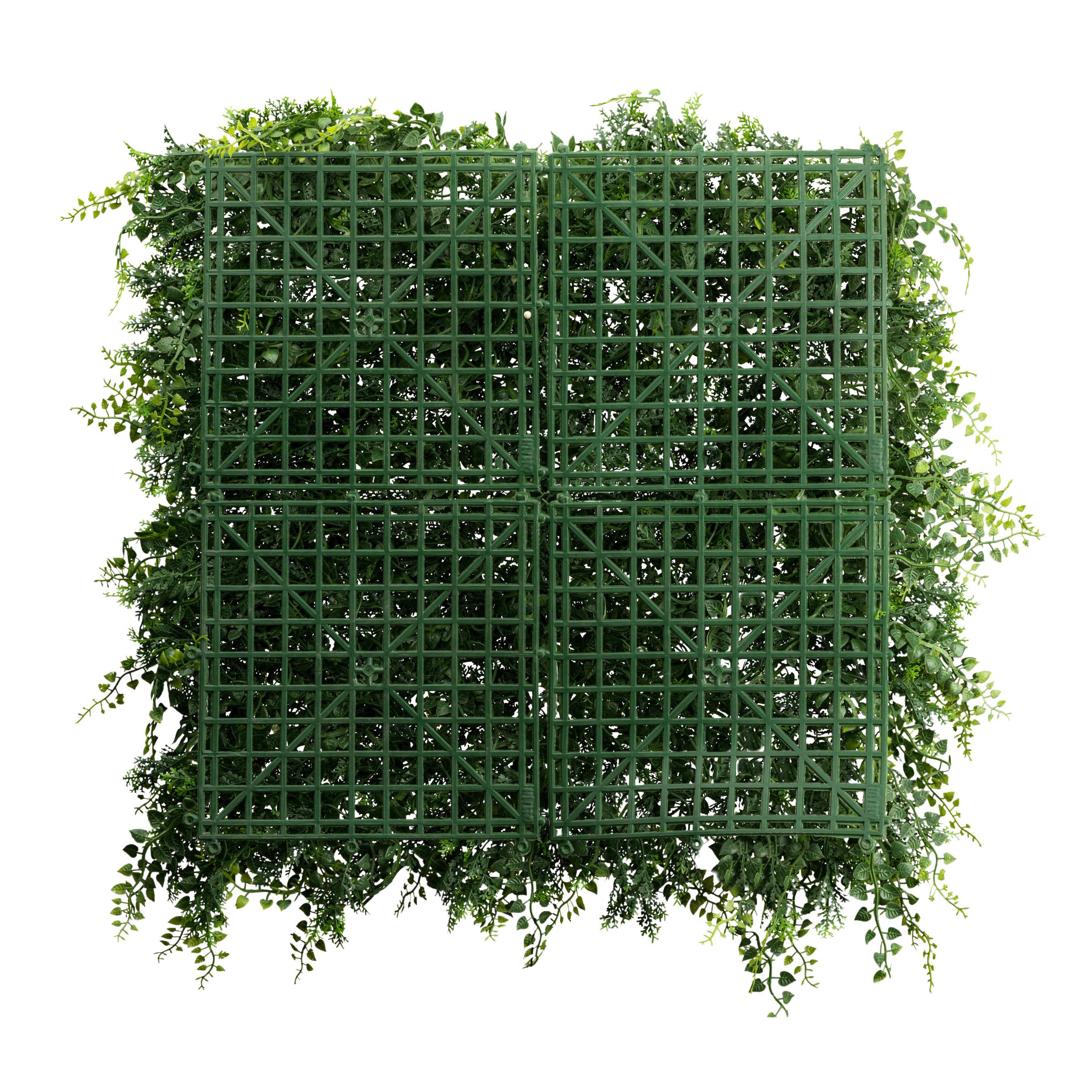 Umetna Rastlina Grasmatte - zelena/bela, Trendi, umetna masa (100/100/12cm) - Premium Living