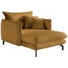 Relaxsessel Lava Goldfarben Cord - Goldfarben/Schwarz, MODERN, Textil/Metall (111/101/167cm) - Livetastic