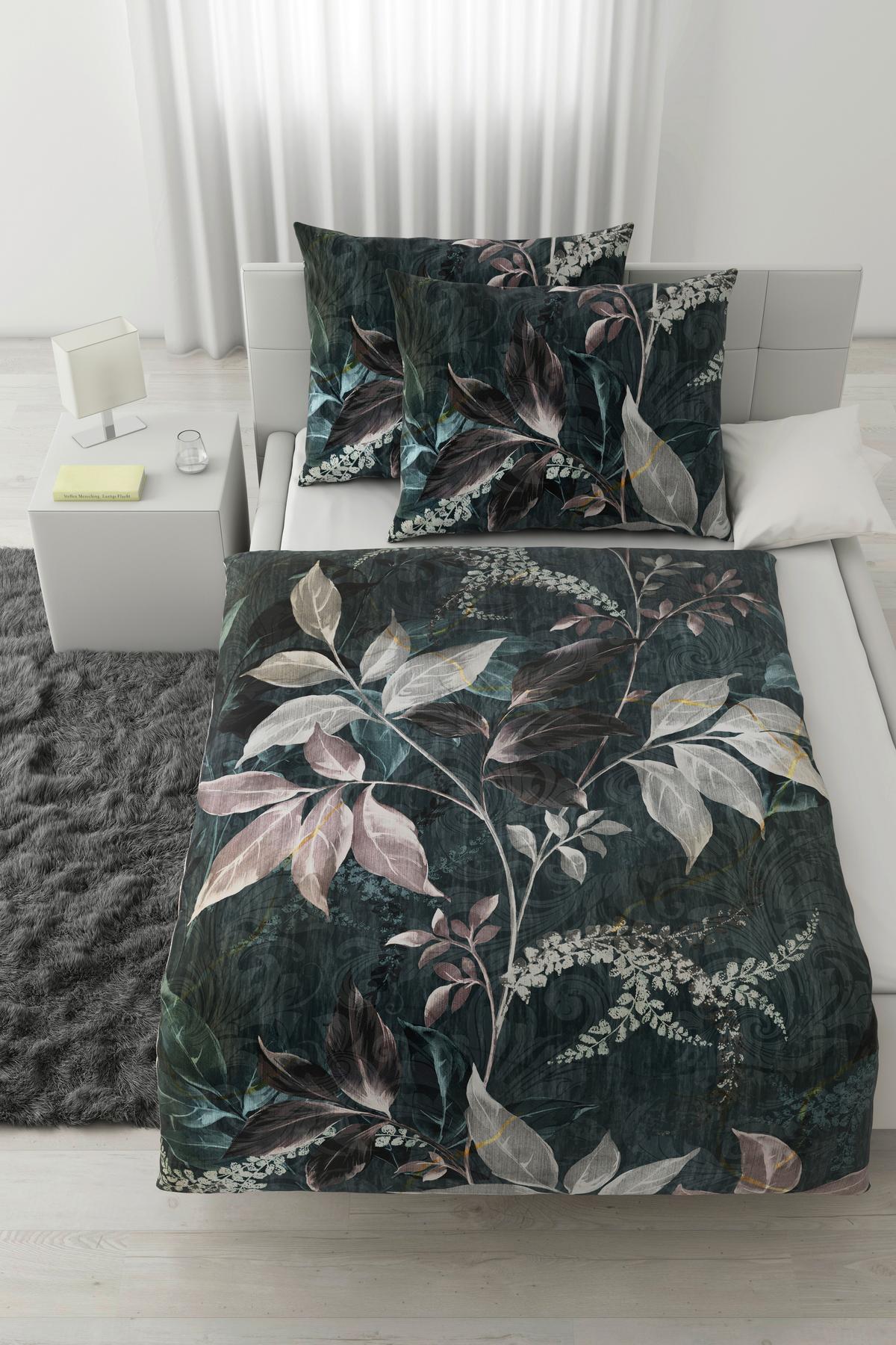 Bettwäsche Chiara XXL Anthrazit ca. 200x220cm - Anthrazit, KONVENTIONELL, Textil (200/220cm) - Modern Living