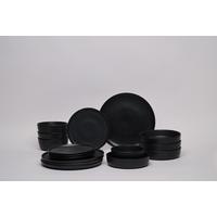 SERWIS OBIADOWO-ŚNIADANIOWY 37005 - czarny, Trend, ceramika - Novel