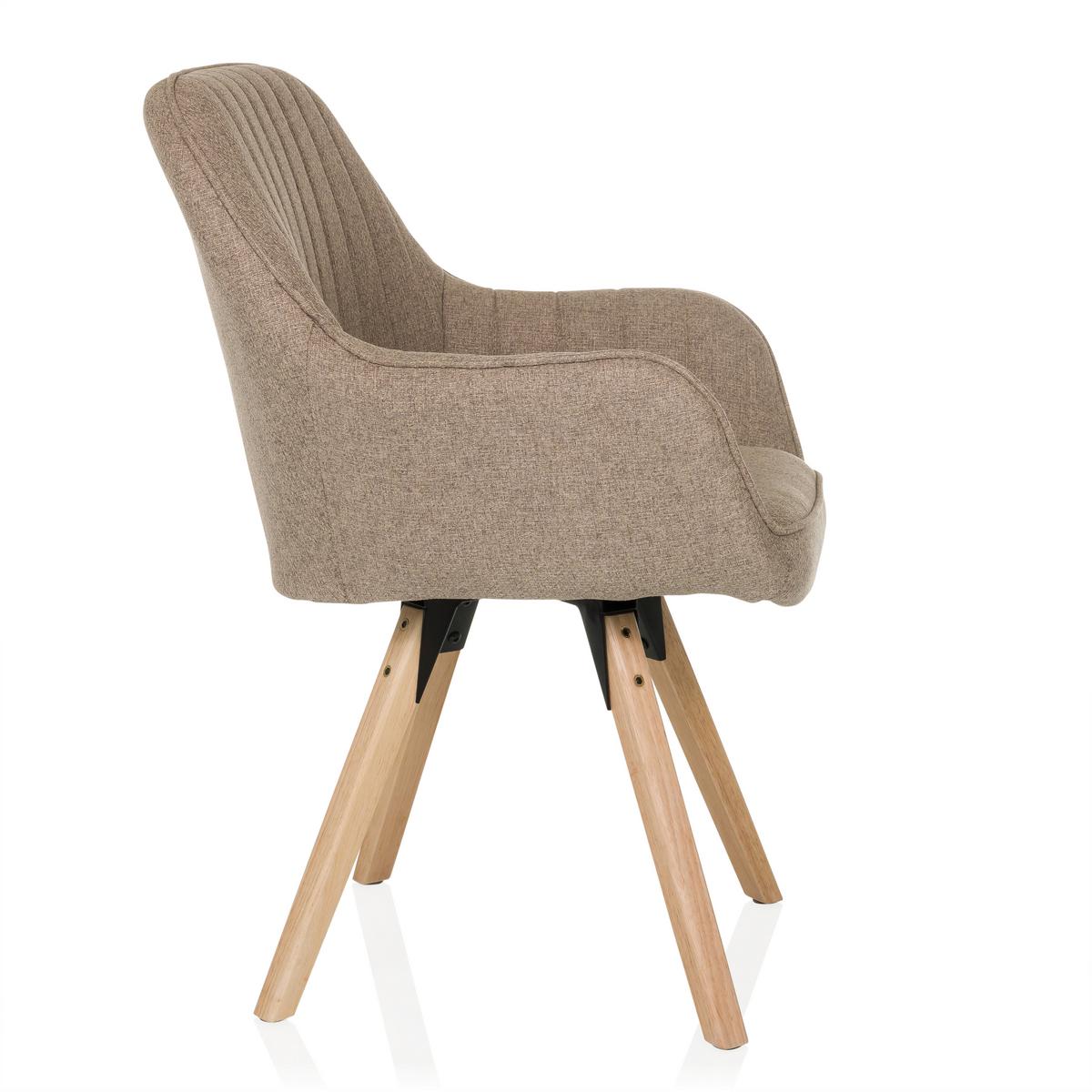 Naslanjač Scandi Soft, Bež - barve bukve/bež, Moderno, tekstil/les (56/84/62cm) - MID.YOU