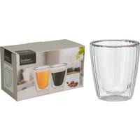 Set de căni pentru cafea Ribbel, cca. 250 ml - transparent, Modern, sticlă (8,2/9,6cm)