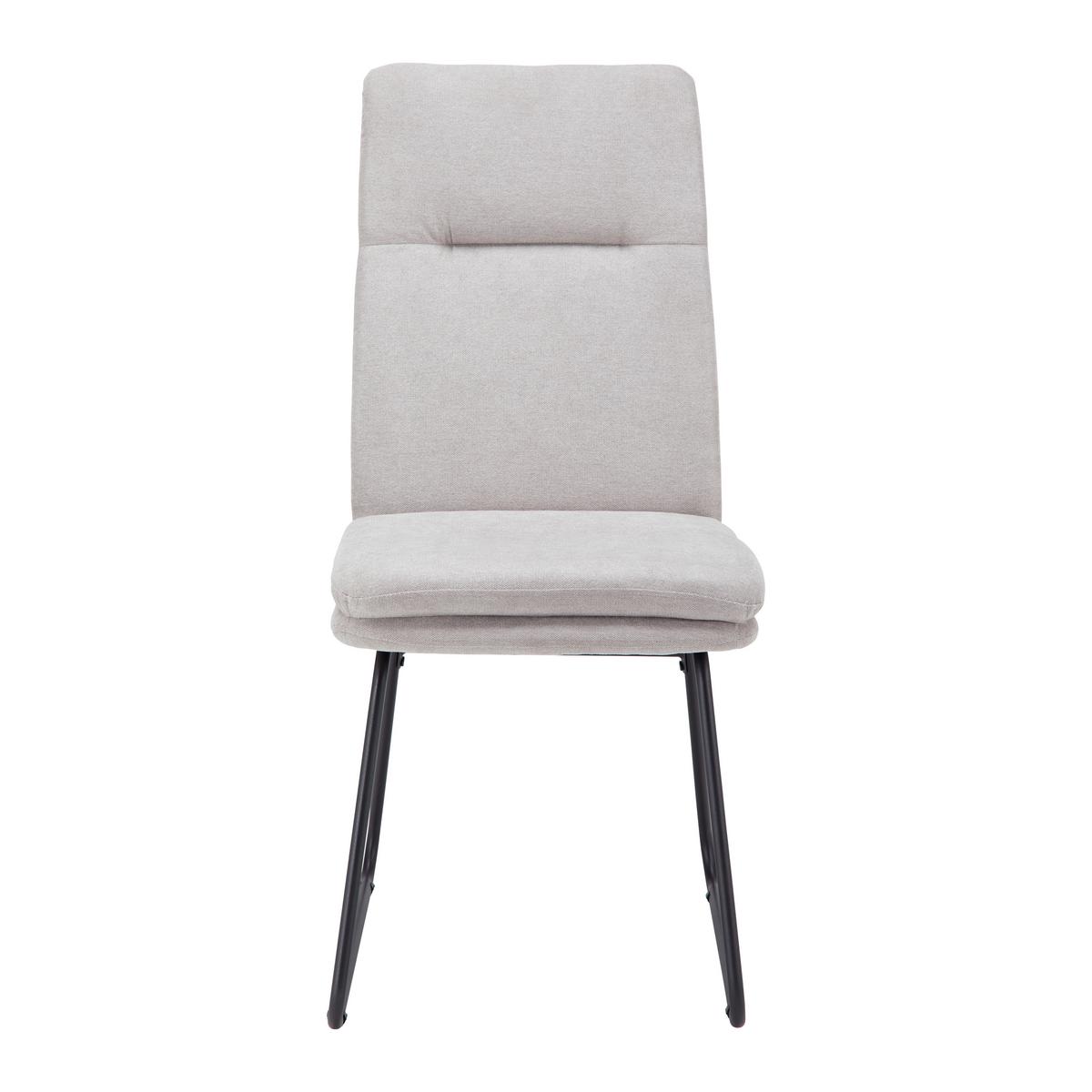 ZESTAW KRZESEŁ LEO - czarny/taupe, Modern, metal/tkanina (49/99/68cm) - Bessagi Home