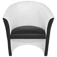 Fotelja Rainbow - bijela/crna, Modern (69/76/59cm) - Ombra Fotelja Rainbow - bijela/crna, Modern (69/76/59cm) - Ombra