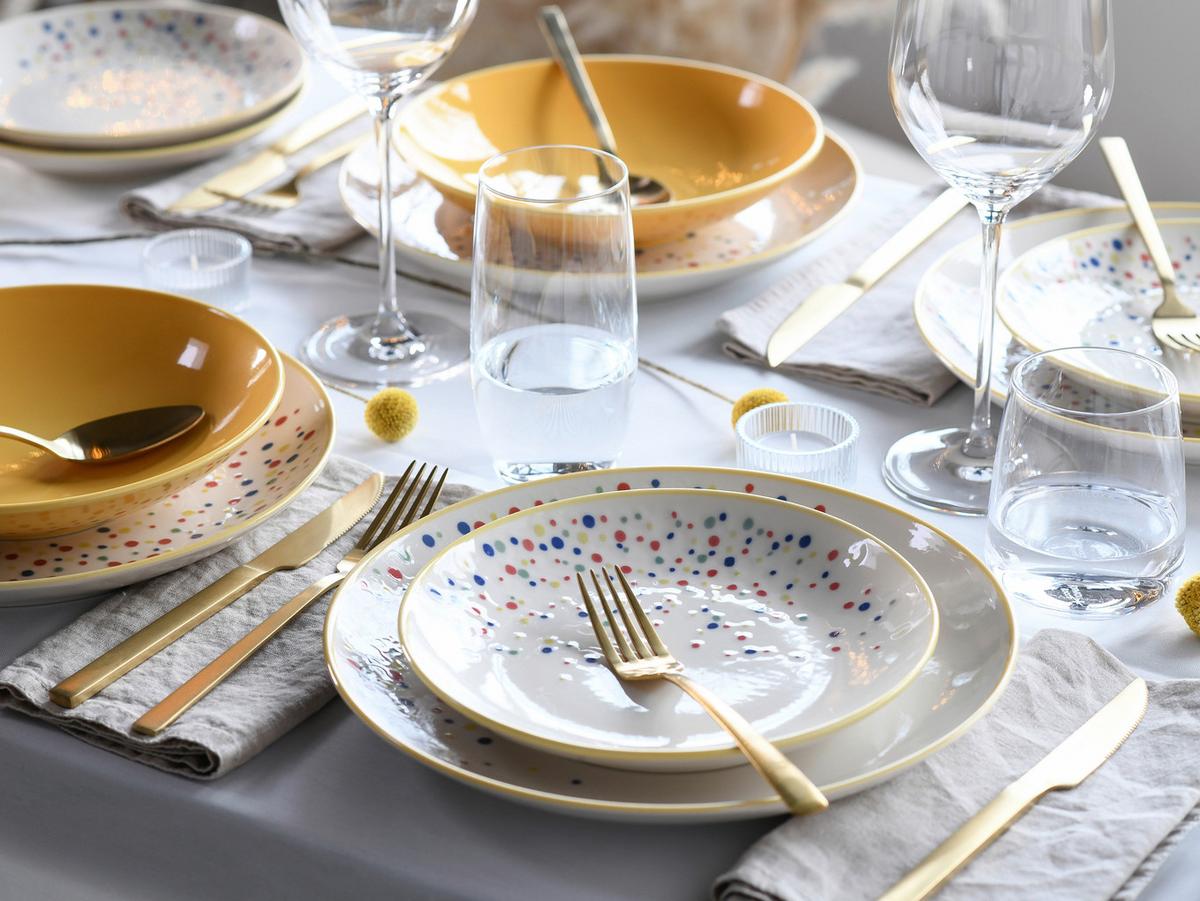 Jedilni Servis Joy Yellow, 12-Delni - rumena/krem barve, Basics, keramika (31,5/31/37null) - Creatable