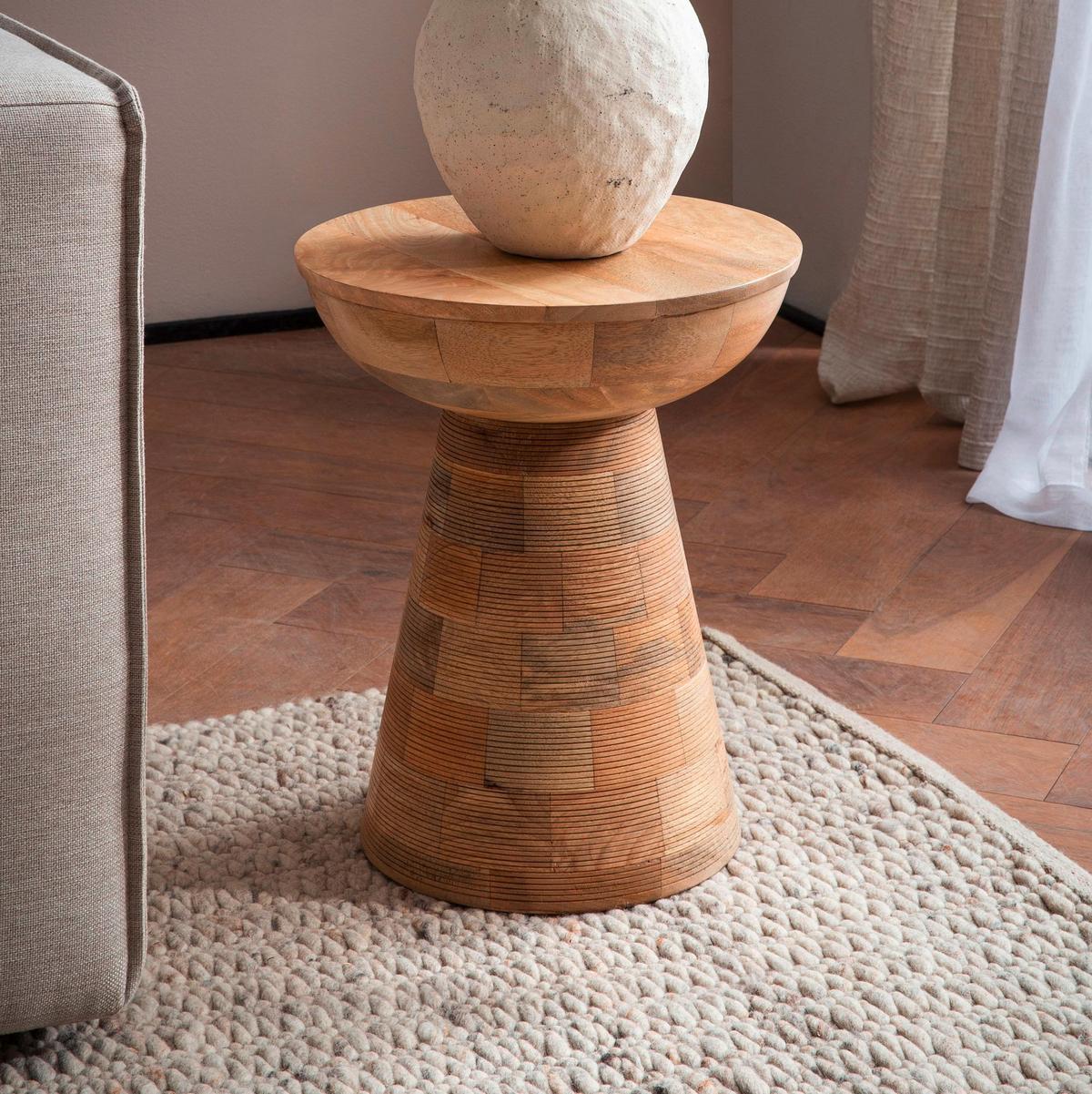 BEISTELLTISCH BEISTELLTISCH MANGO - Braun, Design, Holz (37/37/45cm) - Livetastic