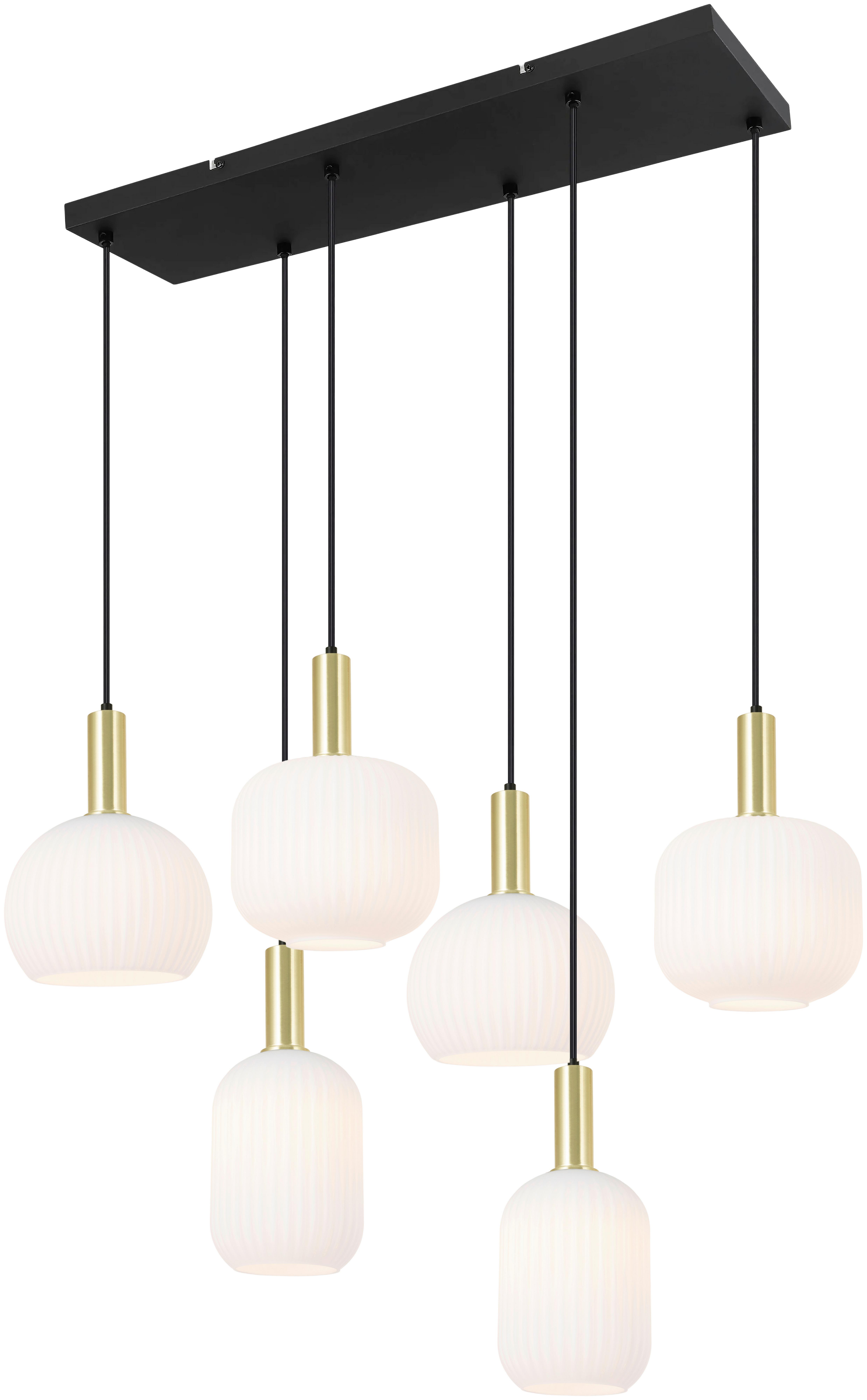 HÄNGLAMPA SCHER - vit/svart, Modern, metall/glas (95/39/120cm)