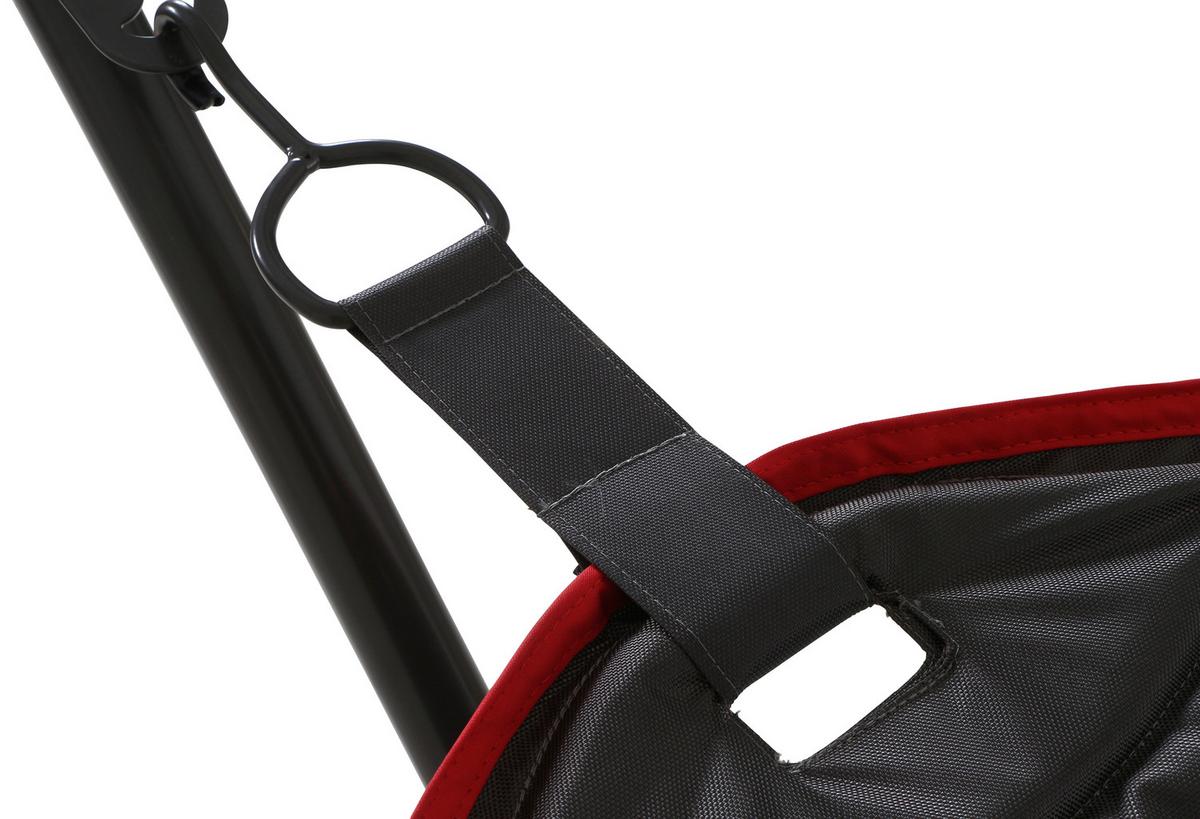 Hängematte Bahia ca. 105x305 cm Grau/Rot - Dunkelgrau/Rot, KONVENTIONELL, Textil/Metall (105/104/305cm) - Siena Garden