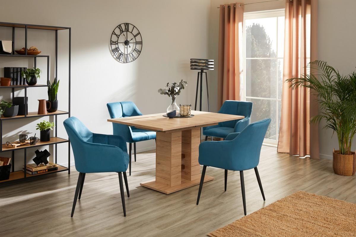 Raztegljiva Miza Helena, Barva Hrasta, 140-220 X 90 Cm - barve hrasta, Konvencionalno, leseni material (140-220/76/90cm) - Mömax
