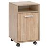 Predalnik Na Kolescih Rollcontainer - srebrne barve/barve hrasta, Konvencionalno, kovina/umetna masa (33/60/38cm) - MID.YOU
