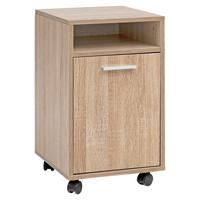 Predalnik Na Kolescih Rollcontainer - srebrne barve/barve hrasta, Konvencionalno, kovina/umetna masa (33/60/38cm) - MID.YOU