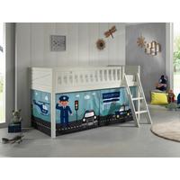 Spielbett Scott ca. 90x200 cm Weiß - Naturfarben/Weiß, ROMANTIK / LANDHAUS, Holz (90/200cm) - Vipack