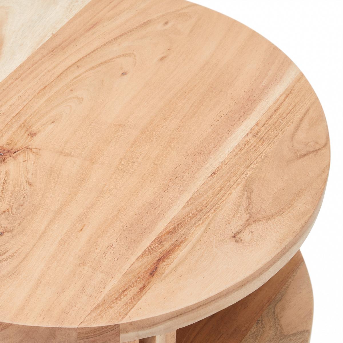 Beistelltisch Maddi Naturfarben/Schwarz - Schwarz/Naturfarben, LIFESTYLE, Holz/Metall (50/40/50cm) - Mömax