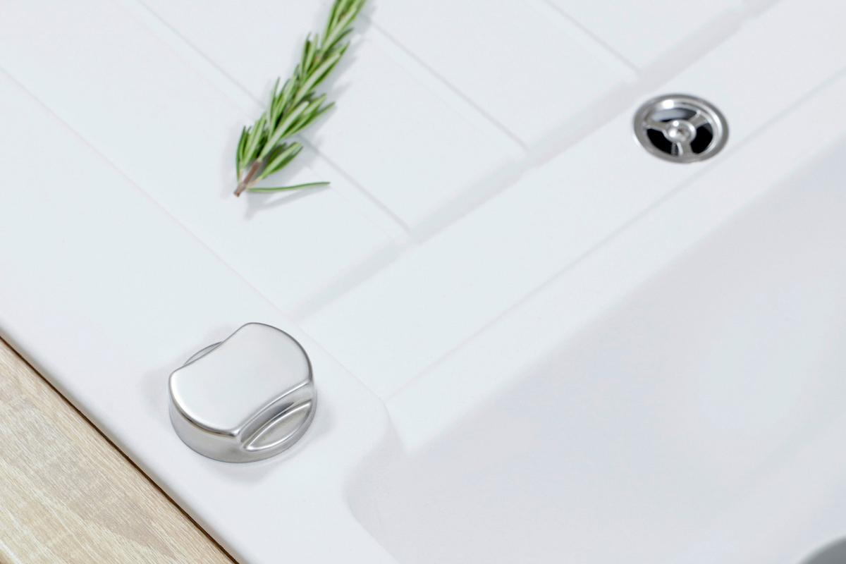 Pomivalno Korito Austin, 86x50cm - bela, Design, kamen (86/21/50cm) - Respekta