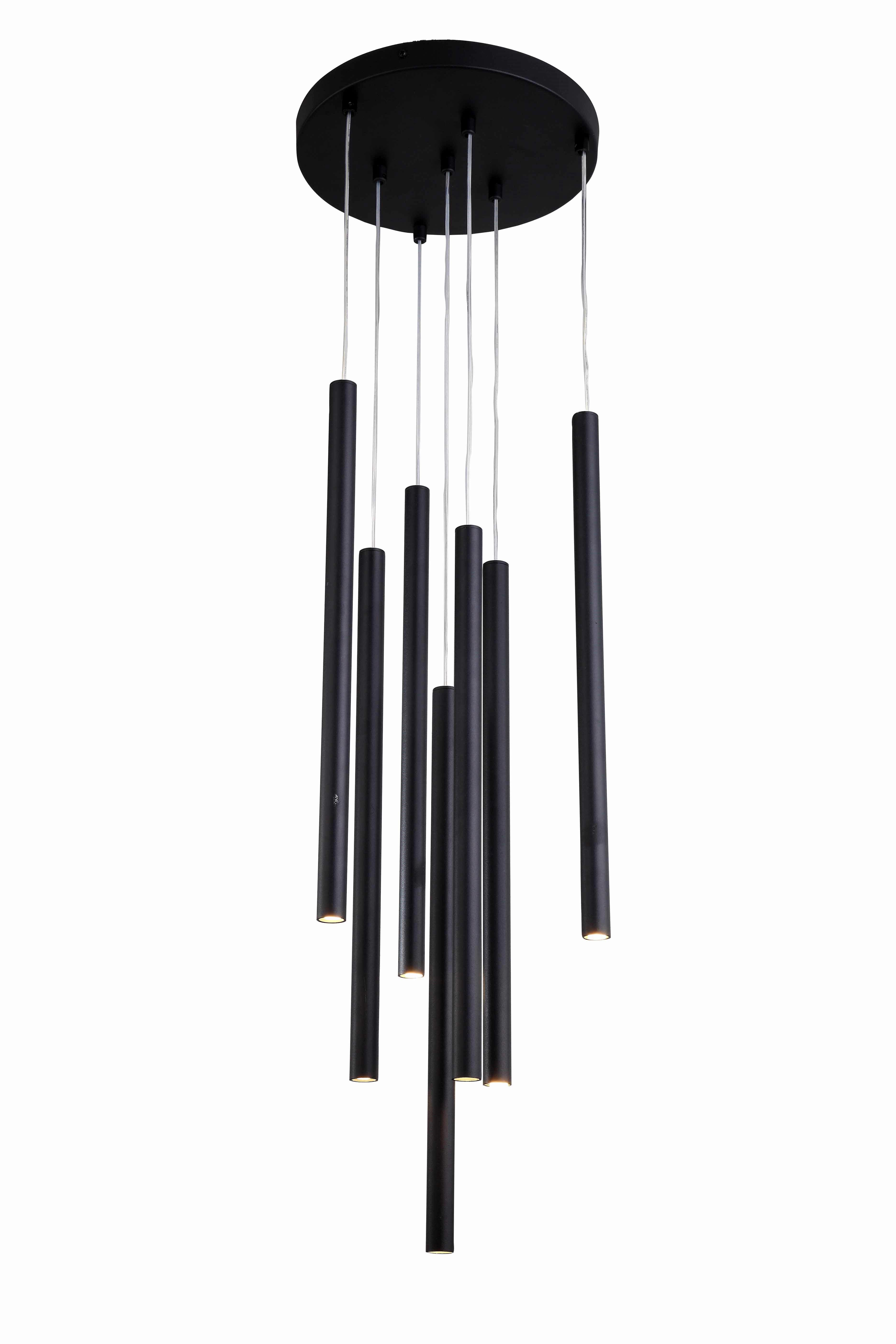 Hängeleuchte Lp-894/7p Bk Lungo 7 - Design (30/150cm)