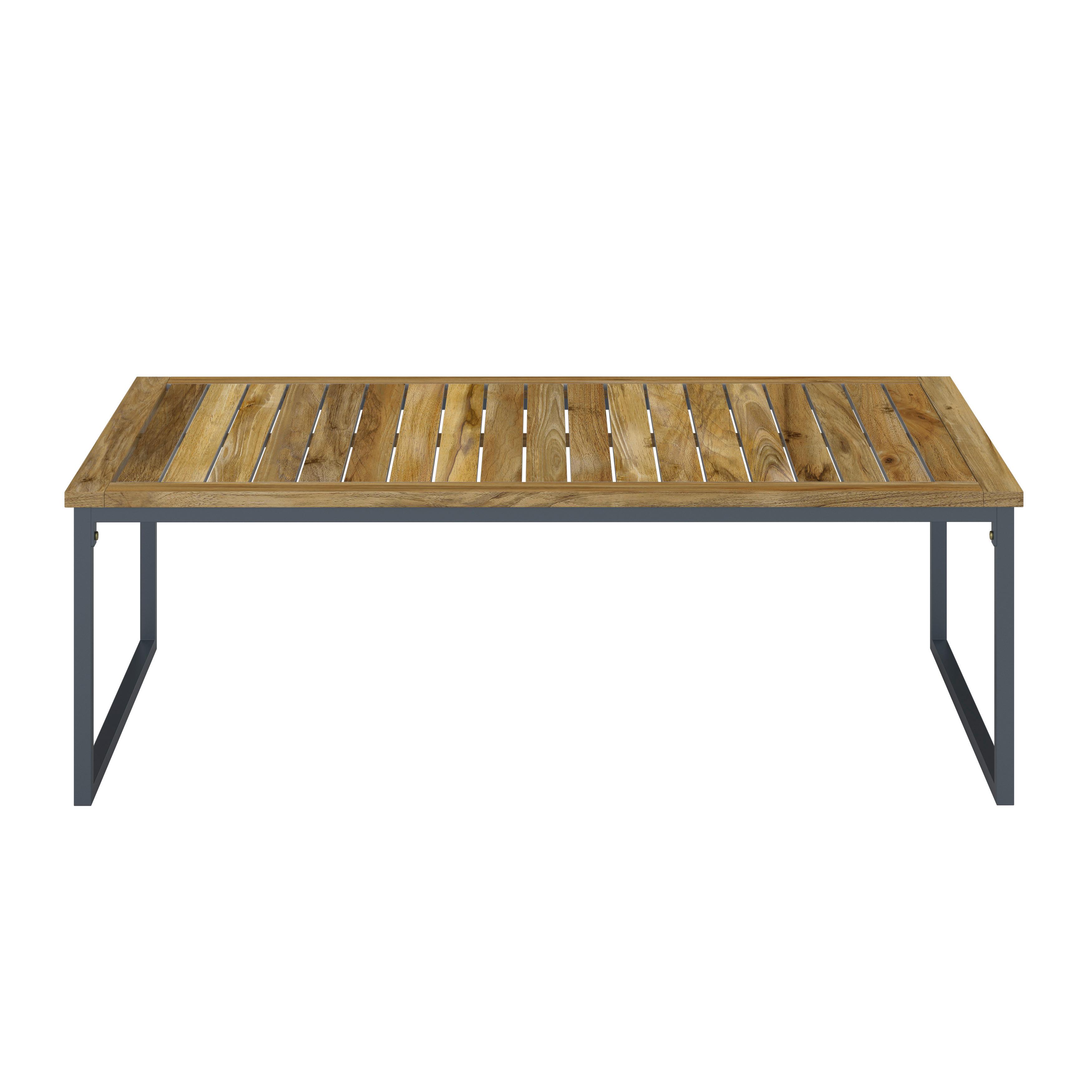 LOUNGEGRUPP SILAS - akaciefärgad/cremefärgad, Modern, metall/trä (130/85/80cm) - Bessagi Garden