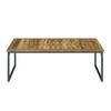 LOUNGEGRUPP SILAS - akaciefärgad/cremefärgad, Modern, metall/trä (130/85/80cm) - Bessagi Garden