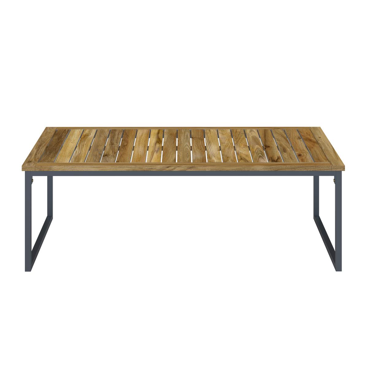 Loungegarnitur Silas Creme Holz/Textil/Metall - Creme/Akaziefarben, Modern, Holz/Textil (130/85/80cm) - Bessagi Garden