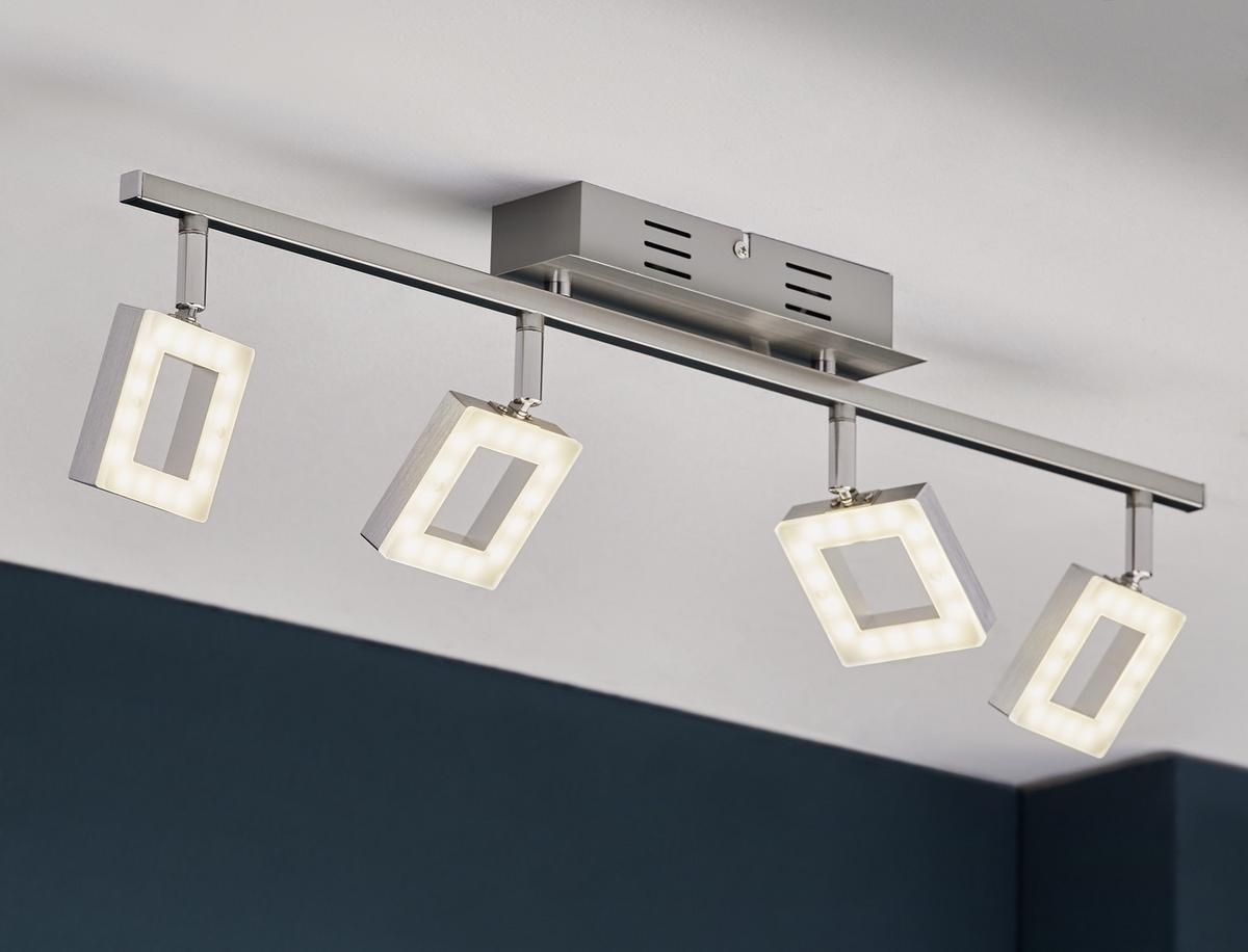 LAMPA REFLEKTOROWA LED REAL II *SBN* - kolor aluminiowy/kolor niklowy, Basics, tworzywo sztuczne/metal (67,5cm) - Novel